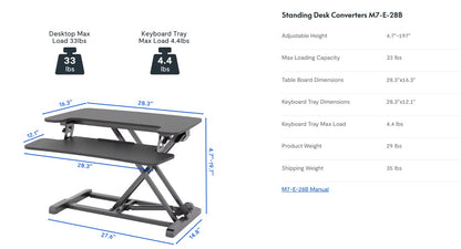 Fullynordic Standing Desk Converter